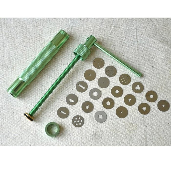 Stainless Steel Sugar Paste Extruder Craft Gun Tips Craft Fondant Cake Sculpture Polymer Clay Tools Random Color N6