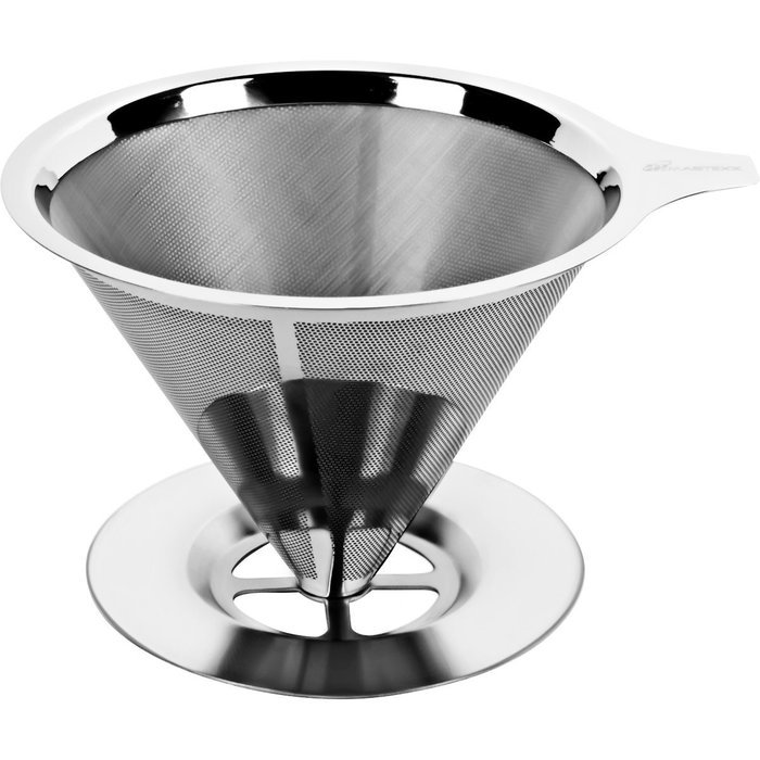 Stainless Steel Coffee Filter and Stand, Reusable Cone Shaped Dripper for Pour-Over Brewing and Straining Tea... N3