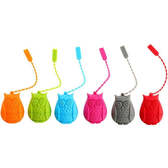 SIO Diffuser Tea Infuser Owl Strainer Bags Herbal Spice Cup Mug Filter Random Color