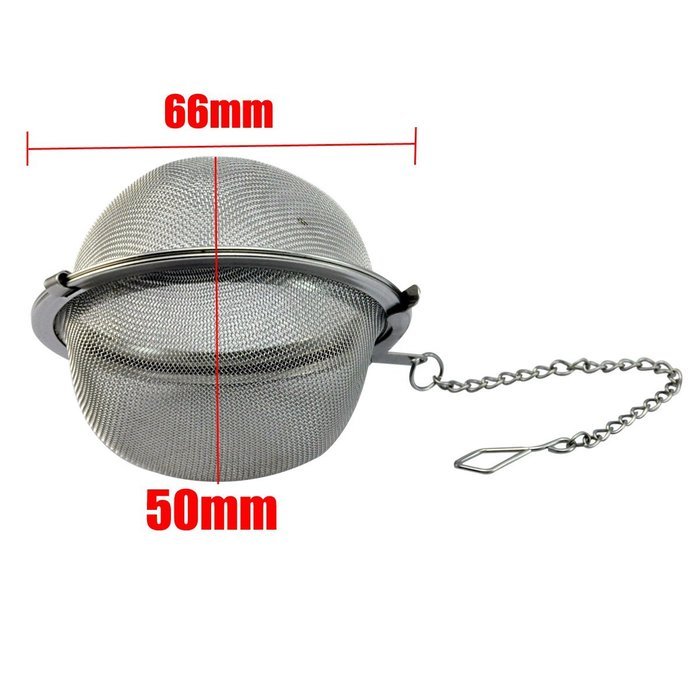 UCEC Practical Stainless Steel Spoon Sphere Spice Strainer Squeeze Filter Tea Ball Mesh Infuser (6.6cm)