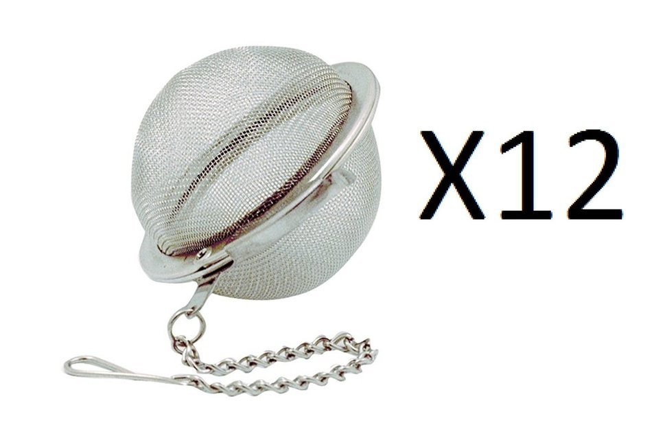 Norpro 5504 Tea Ball, Stainless Steel Mesh, 2.5-In. - Quantity 12