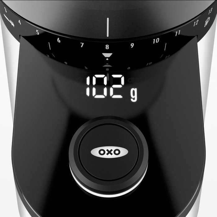 OXO On Conical Burr Coffee Grinder with Intelligent Dosing Scale N5