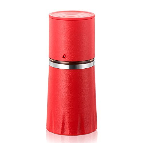 Portable Coffee Machine Bean Grinder Grind, Brew, Filter, Drink Integration (Red)