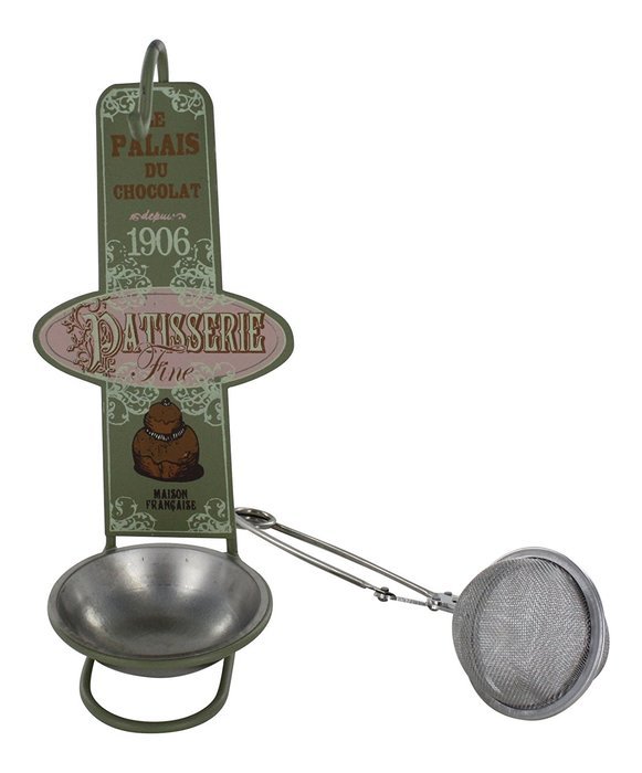 Loose Tea Ball Infuser Holder, French Vintage Design "The l'Imperial" N7
