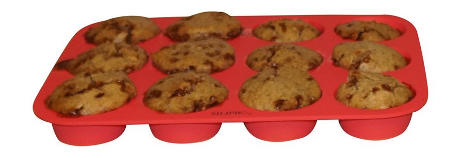 SiliPro Silicone Muffin Pan, 12 Cups N4
