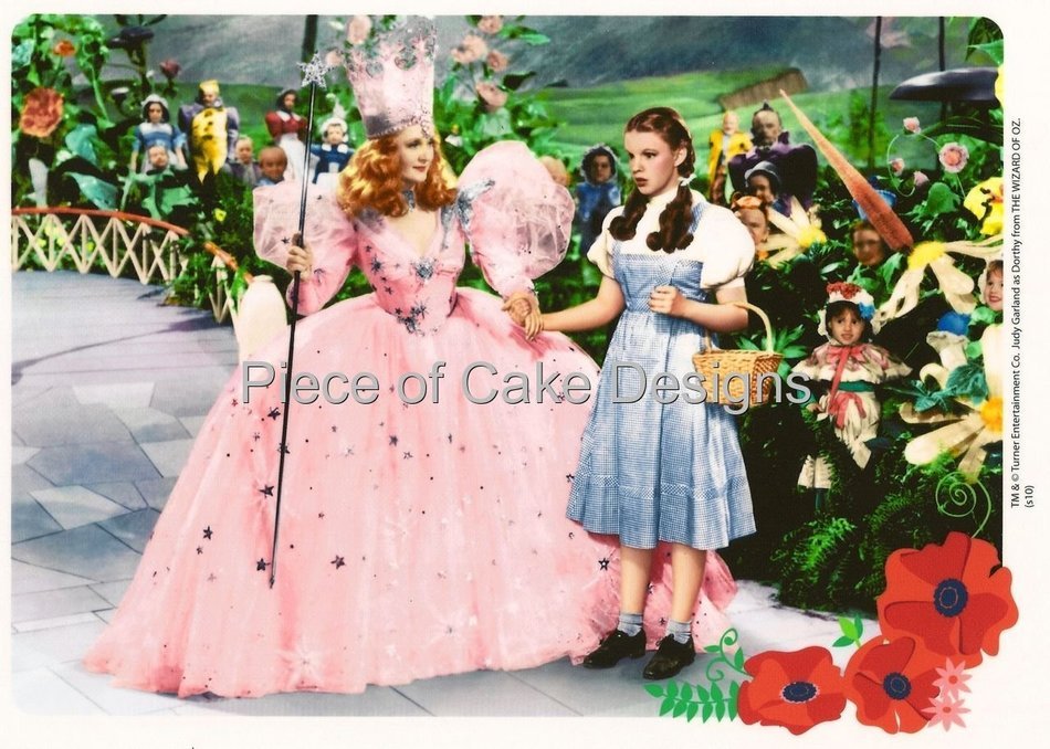 8" Round ~ Wizard of Oz Glenda & Dorothy Birthday ~ Edible Image Cake/Cupcake Topper!!!