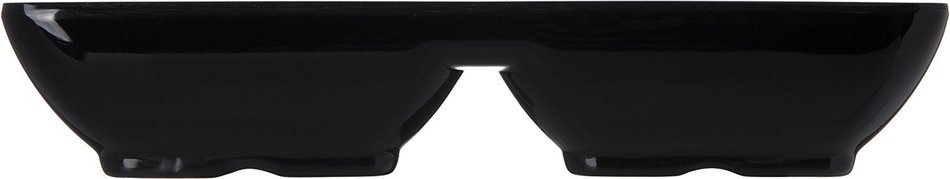 Carlisle 086203 Melamine Double Square Ramekin, 4-oz. Capacity, 5-3/4 x 2-3/4 x 1", Black (Case of 24) N3