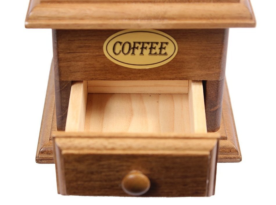 Manual Cast Iron Coffee Bean Grinder with Drawer N11