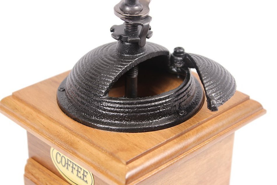 Manual Cast Iron Coffee Bean Grinder with Drawer N12