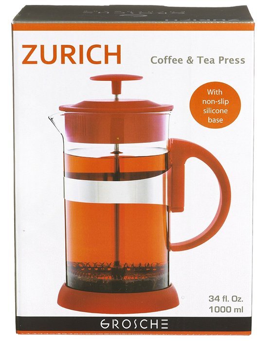 Grosche Zurich Glass French Press Small (350ml - 11.8oz) Purple N24