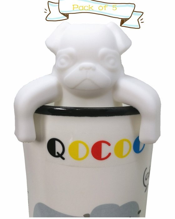 QOCOO Pack of 5 Loose Leaf Tea Infuser Strainers for Herbal Weight Loss Tea and Mulling Spices Made from Food-Grade... N3