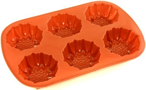World Cuisine Non-Stick Silicone Mold, Brioche, Sunflower N2