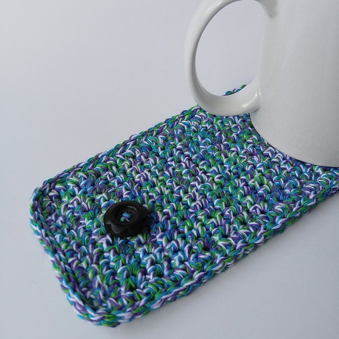 Coffee Mug Cozy-Blue/Purple/Green N3