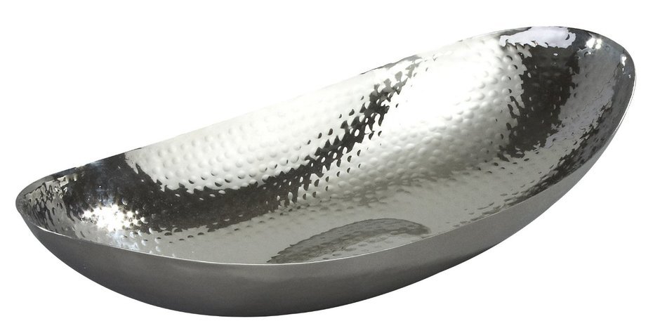 Elegance 17.5-Inch Hammered Oval Bowl, Large N2