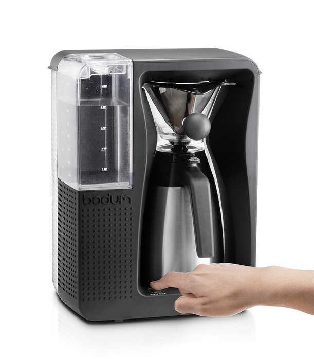 Bodum 11001-01TG Bistro Automatic Pour Over Coffee Machine with Thermal Carafe, 40 oz, Black N2