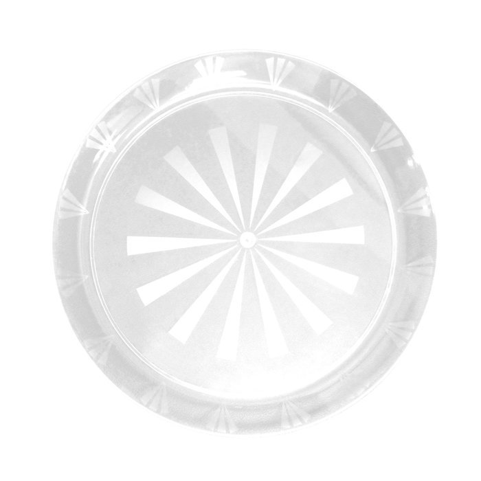 Party Essentials Hard Plastic 12-Inch Round Serving Trays, Purple, 2Pk N3
