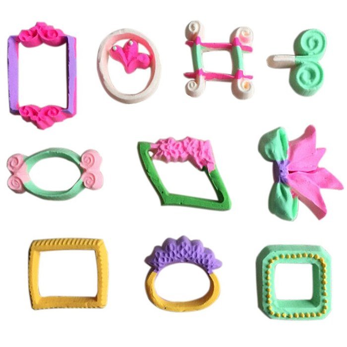 FLY 3D Silicone Mold Photo Frame and Picture Frame Shape Lace Cake Tools,Pink N2