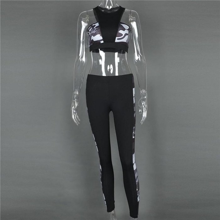 PHOTNO Women Yoga Set Running Bra + Pants Gym Fitness Clothes Tights Sport Wear N5