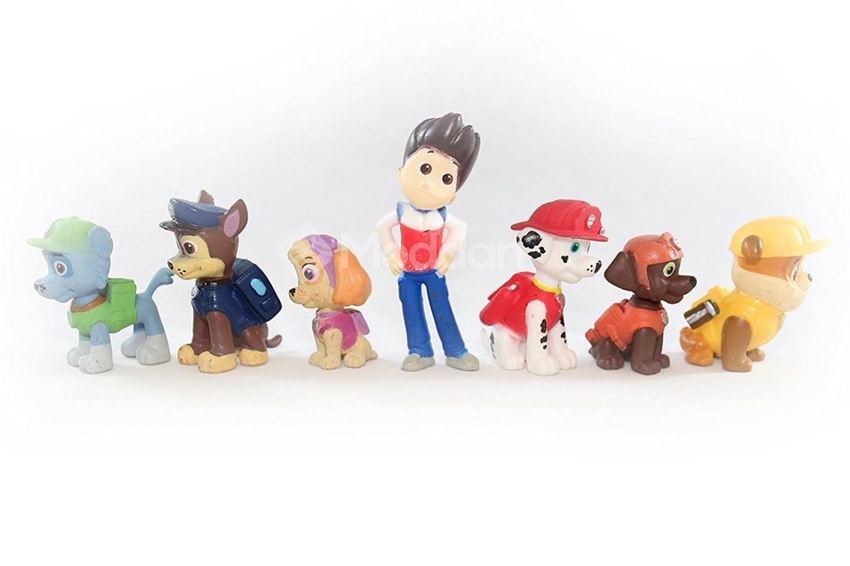 Moddan PAW Patrol Deluxe Mini Figure Toy Cake Topper - Set of 12 Pieces N5