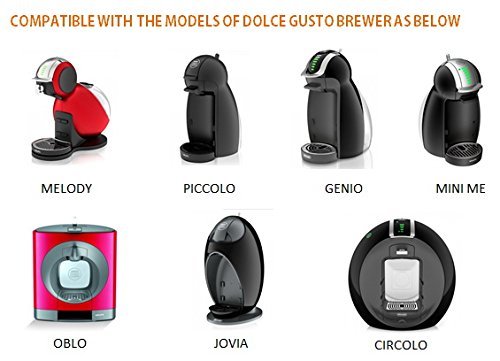 Easycups Reusable Stainless Steel Dolce Gusto Capsule - Reusalbe Filters Compatible with most Dolce Gusto Coffee... N5
