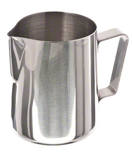 Update International EP-20 Stainless Steel Frothing Pitcher, 20-Ounce, Set of 6 N3