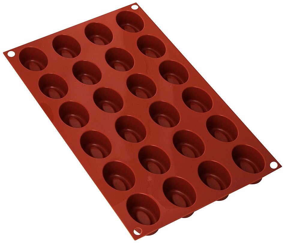 Silikomart SF083/C Silicone Classic Collection Mold Shapes, Oval Savarin, Small N2