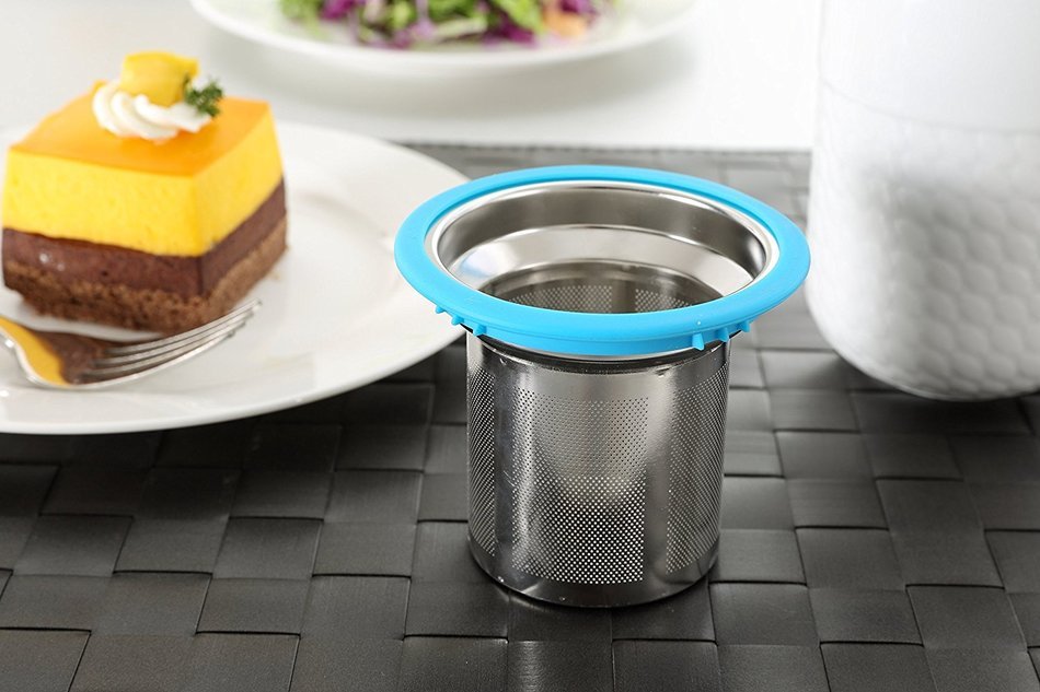 Tea Infuser Mug - [FREE Silicon Tea Bag]. Loose Leaf Tea Infuser Set with a Stainless Steel Tea Steeper and a... N7
