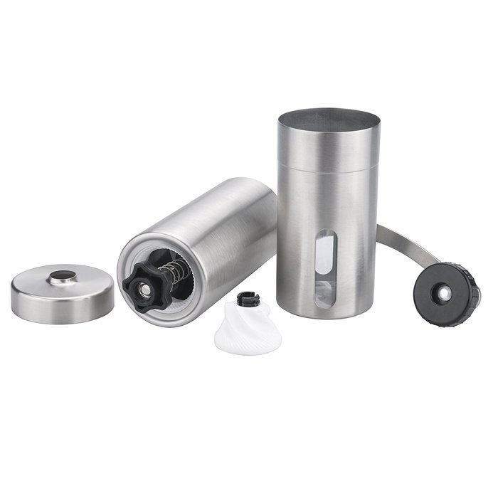Leeko Manual Stainless Steel Portable Travel Coffee Grinder with Adjustable Ceramic Burr - Hand Crank Coffee Mill... N6