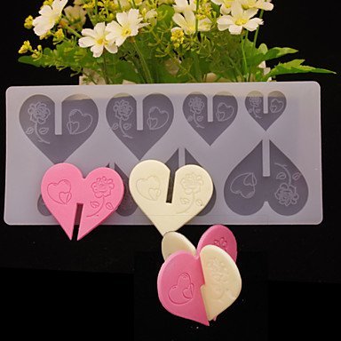 Y&XL&H DIY 3D Love Heart Brick Shape Chocolate Plugin Mold for Cake Decoration Silicone Material N3