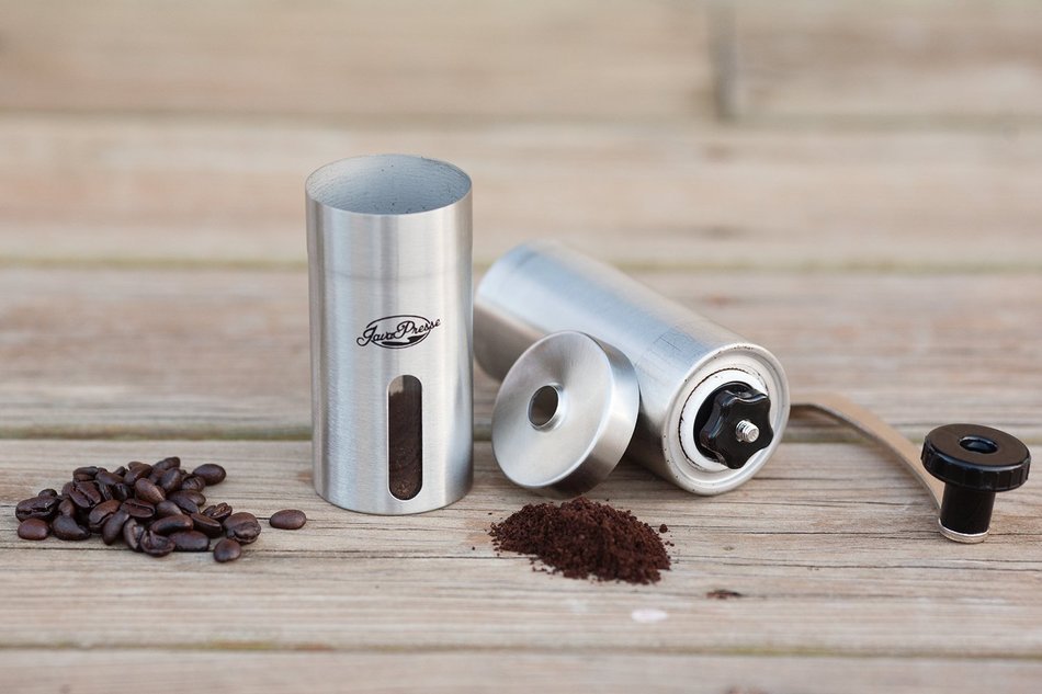 Leeko Manual Stainless Steel Portable Travel Coffee Grinder with Adjustable Ceramic Burr - Hand Crank Coffee Mill... N7