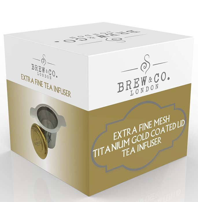 Premium Loose Tea Infuser - Extra Fine Mesh Stainless Steel Strainer - Multi Cup Filter with Coaster Drip Tray... N14