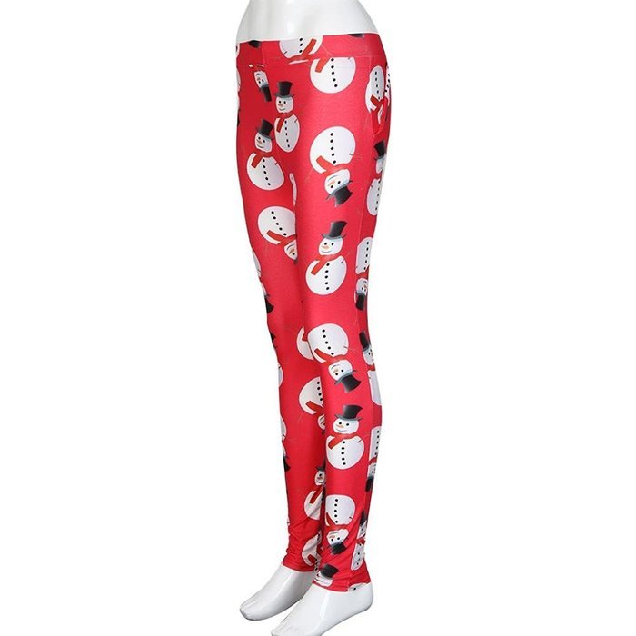 PHOTNO Fashion Women Christmas Skinny Printed Stretchy Pants Leggings N11
