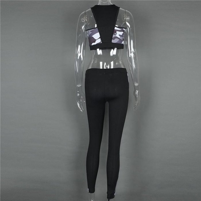 PHOTNO Women Yoga Set Running Bra + Pants Gym Fitness Clothes Tights Sport Wear N9