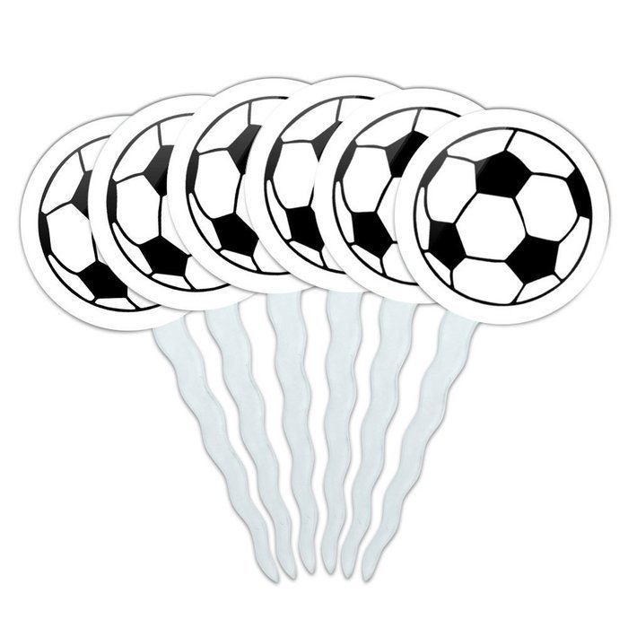 Set of 6 Cupcake Picks Toppers Decoration Sports and Hobbies - Bowling Ball N55
