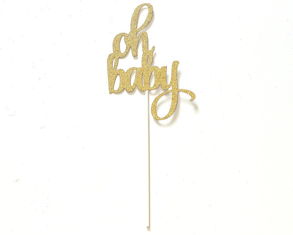 oh baby Cake Topper - Glitter - Any Color