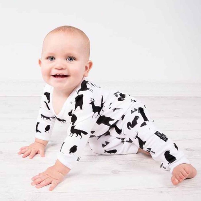 Clothes Set ,BeautyVan Newborn Infant Clothes Baby Boy Girl Tops Animals Print Romper Outfits Jumpsuit (24M, White) N4