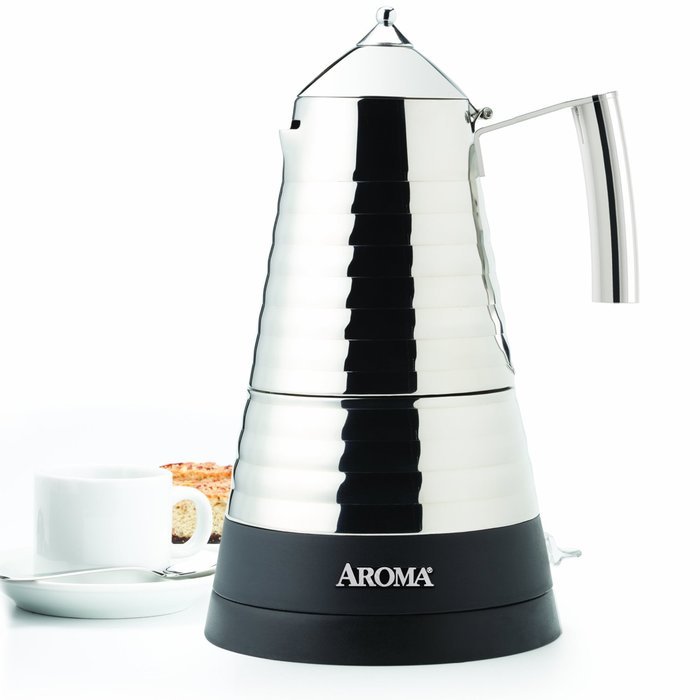 Aroma Housewares AEM-621SS Hot Moka X-Press Electric Moka Maker N5