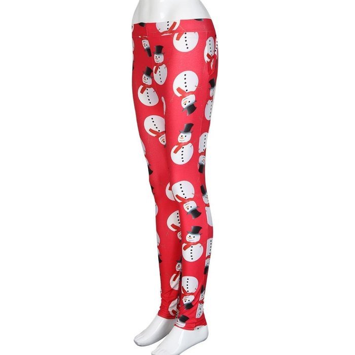 PHOTNO Fashion Women Christmas Skinny Printed Stretchy Pants Leggings N13