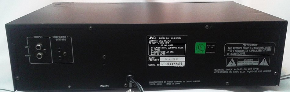 Vintage JVC XL-M301BK Automatic Compact Disc Changer with Ejectable Magazine CD Player Manufactured in Japan 1989 N6
