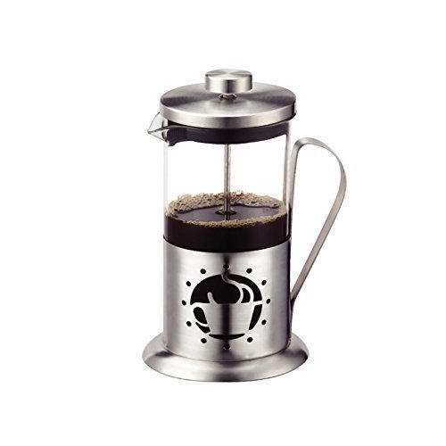 Meglio Stainless Steel & Glass French Press Coffee Maker, 12 oz