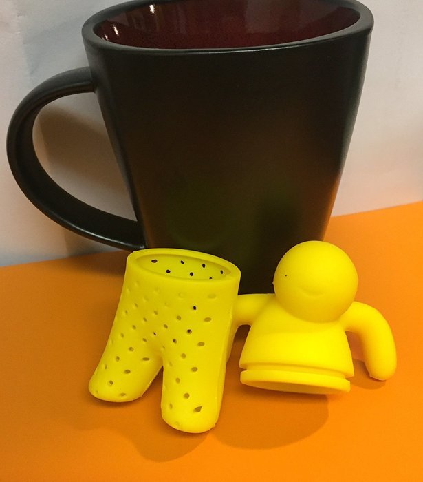 Lil Tea Guy Tea Infuser (Yellow) - Tea Strainers, Tea Filter for Loose Leaf Tea, Tea Party N3