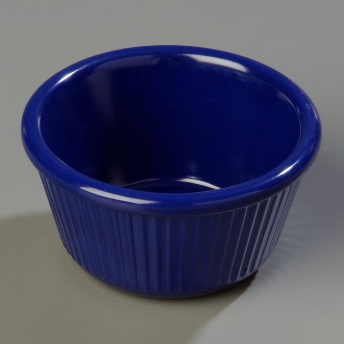 Carlisle S28760 Melamine Fluted Ramekin, 4 oz Capacity, 1.78" Height, Cobalt Blue (Case of 48) N6