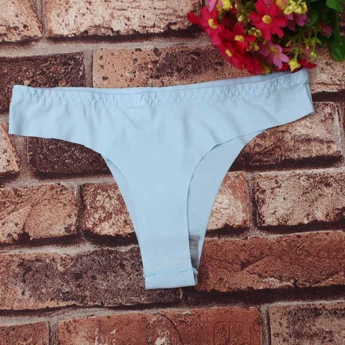 Underswear Laimeng, Hot Women Invisible Underwear Thong Cotton Spandex Gas Seamless Crotch (Purple) N28