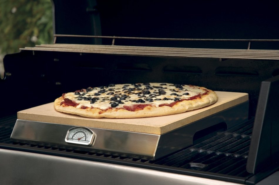 Pizzacraft Pizza Stone with Built-In Thermometer Base - PC0106 N3