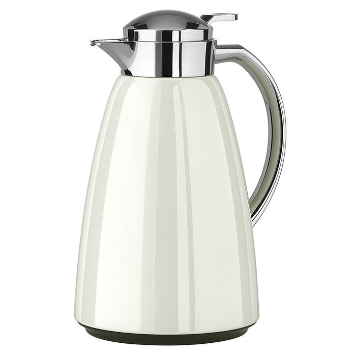 Emsa Campo Stainless Steel Thermal Carafe with Glass Liner, 34 oz, White N3