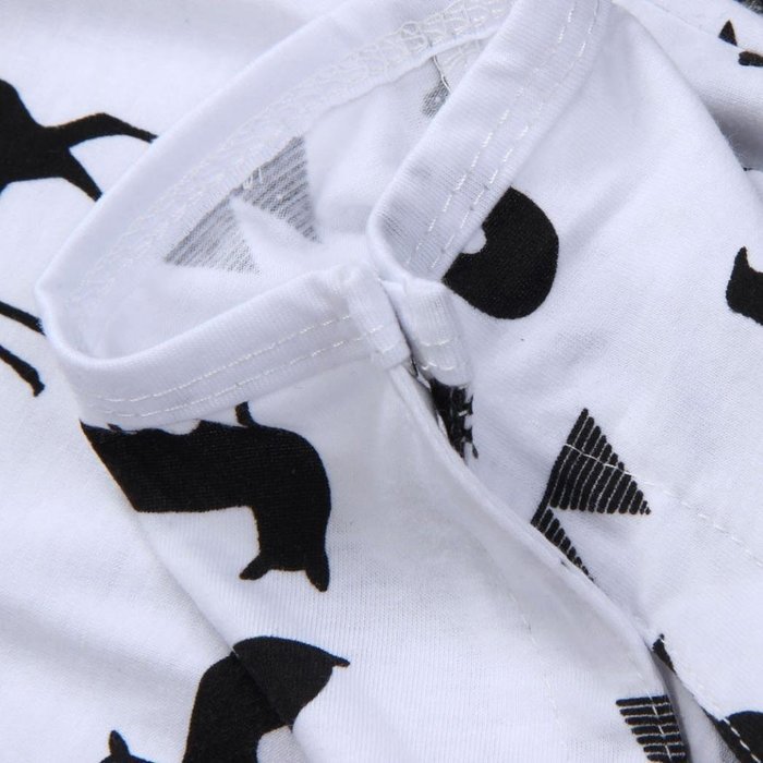 Clothes Set ,BeautyVan Newborn Infant Clothes Baby Boy Girl Tops Animals Print Romper Outfits Jumpsuit (24M, White) N5