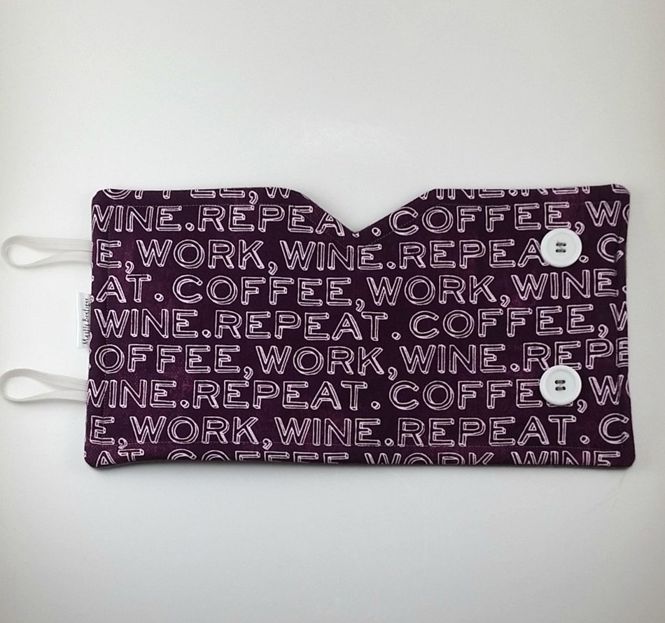 Coffee, Work, Wine Decor, French Press Cozy Cover, 8 cup, Insulated N5