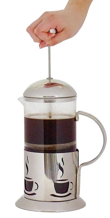 Coffee and Tea French Press - 1 Liter Stainless Steel for Home and Kitchen by OGP - Makes 4 Cups N2