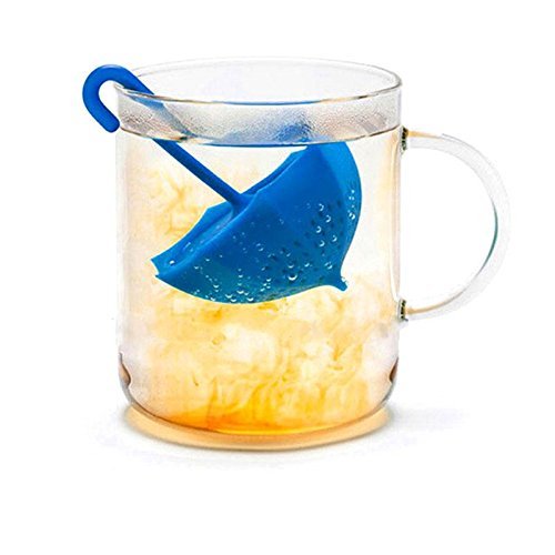 3pcs New Beauty Colorful Umbrella Silicone Tea Leaf Strainer Infuser Spice Herbal Filter
