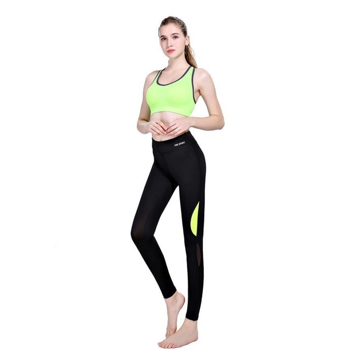 PHOTNO Women Sports Trouser Yoga Mesh Workout Gym Leggings Fitness Athletic Pants N11